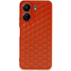Mey İthalat®   Redmi 13C Kılıf Petek Silikon Kapak - Kırmızı