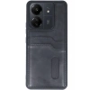 Mey İthalat®   Redmi 13C Kılıf Sara Kartvizitli Deri Kılıf - Siyah