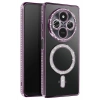 Mey İthalat®   Redmi 14C Joke Simli Magneticsafe Kılıf - Derin Mor