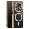 Mey İthalat®   Redmi 14C Joke Simli Magneticsafe Kılıf - Gold