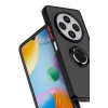 Mey İthalat®   Redmi 14C Kılıf Montreal Yüzüklü Silikon Kapak - Siyah