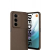 Mey İthalat®   Redmi 15 4G Auto Focus Karbon Kapak - Kahverengi