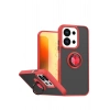 Mey İthalat®   Redmi 15C 4G Montreal Yüzüklü Silikon Kapak - Kırmızı