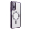Mey İthalat®   Redmi Note 12 Pro 4G Joke Simli Magneticsafe Kılıf - Derin Mor