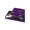 Mey İthalat®   Redmi Note 12 Pro 4G Regal Magsafe Standlı Kapak - Derin Mor