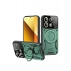 Mey İthalat®   Redmi Note 13 4G Kılıf Joy Lens Standlı Kapak - Koyu Yeşil