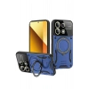 Mey İthalat®   Redmi Note 13 4G Kılıf Joy Lens Standlı Kapak - Lacivert