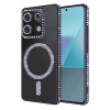 Mey İthalat®   Redmi Note 13 Pro 4G Joke Simli Magneticsafe Kılıf - Derin Mor