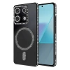 Mey İthalat®   Redmi Note 13 Pro 4G Joke Simli Magneticsafe Kılıf - Siyah