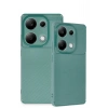 Mey İthalat®   Redmi Note 13 Pro 4G Kılıf Auto Focus Karbon Kapak - Koyu Yeşil