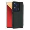Mey İthalat®   Redmi Note 13 Pro 4G Kılıf Flip Cover - Koyu Yeşil