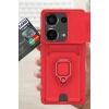 Mey İthalat®   Redmi Note 13 Pro 4G Kılıf Zuma Kartvizitli Yüzüklü Silikon - Pembe