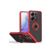 Mey İthalat®   Redmi Note 13 Pro 4G Montreal Yüzüklü Silikon Kapak - Kırmızı