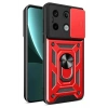 Mey İthalat®   Redmi Note 13 Pro 4G Pars Lens Yüzüklü Silikon - Kırmızı