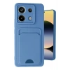 Mey İthalat®   Redmi Note 13 Pro 5G Kılıf Kelvin Kartvizitli Silikon - Mavi