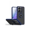 Mey İthalat®   Redmi Note 13 Pro 5G Kılıf Montreal Yüzüklü Silikon Kapak - Lacivert