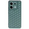 Mey İthalat®   Redmi Note 13 Pro 5G Kılıf Petek Silikon Kapak - Koyu Yeşil