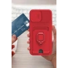 Mey İthalat®   Redmi Note 13 Pro 5G Kılıf Zuma Kartvizitli Yüzüklü Silikon - Yeşil