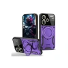 Mey İthalat®   Redmi Note 13 Pro Plus Joy Lens Standlı Kapak - Mor