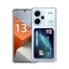 Mey İthalat®   Redmi Note 13 Pro Plus Kılıf Kart Şeffaf Silikon - Şeffaf