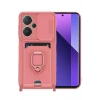 Mey İthalat®   Redmi Note 13 Pro Plus Kılıf Zuma Kartvizitli Yüzüklü Silikon - Pembe
