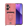 Mey İthalat®   Redmi Note 13 Pro Plus Kılıf Zuma Kartvizitli Yüzüklü Silikon - Pembe