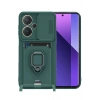 Mey İthalat®   Redmi Note 13 Pro Plus Kılıf Zuma Kartvizitli Yüzüklü Silikon - Yeşil