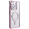 Mey İthalat®   Redmi Note 14 4G Joke Simli Magneticsafe Kılıf - Pembe