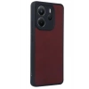 Mey İthalat®   Redmi Note 14 4G Kılıf Aras Deri Kapak - Bordo