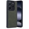 Mey İthalat®   Redmi Note 14 4G Kılıf Aras Deri Kapak - Koyu Yeşil