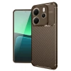 Mey İthalat®   Redmi Note 14 4G Kılıf Auto Focus Karbon Kapak - Kahverengi