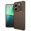 Mey İthalat®   Redmi Note 14 4G Kılıf Auto Focus Karbon Kapak - Kahverengi