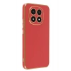 Mey İthalat®   Redmi Note 14 Pro 4G Kılıf Volet Silikon - Kırmızı