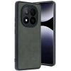 Mey İthalat®   Redmi Note 14 Pro 5G Kılıf Aras Deri Kapak - Koyu Yeşil