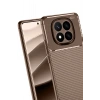Mey İthalat®   Redmi Note 14 Pro 5G Kılıf Auto Focus Karbon Kapak - Kahverengi