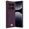 Mey İthalat®   Redmi Note 14 Pro Plus Kelvin Kartvizitli Silikon - Derin Mor