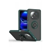 Mey İthalat®   Redmi Note 14 Pro Plus Kılıf Montreal Yüzüklü Silikon Kapak - Yeşil