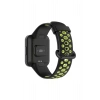 Mey İthalat®   Redmi Watch 2 Spor Delikli Kordon - Siyah-Yeşil