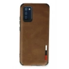 Mey İthalat®  Samsung Galaxy A03S Kılıf Loop Deri Silikon - Kahverengi