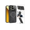 Mey İthalat®  Samsung Galaxy A05 Kılıf Joy Lens Standlı Kapak - Kırmızı
