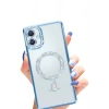 Mey İthalat®  Samsung Galaxy A06 Joke Simli Magneticsafe Kılıf - Mavi