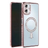 Mey İthalat®  Samsung Galaxy A06 Joke Simli Magneticsafe Kılıf - Pembe