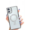 Mey İthalat®  Samsung Galaxy A06 Joke Simli Magneticsafe Kılıf - Siyah