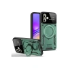 Mey İthalat®  Samsung Galaxy A06 Kılıf Joy Lens Standlı Kapak - Koyu Yeşil