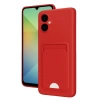 Mey İthalat®  Samsung Galaxy A06 Kılıf Kelvin Kartvizitli Silikon - Kırmızı