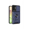 Mey İthalat®  Samsung Galaxy A06 Kılıf Pars Lens Yüzüklü Silikon - Lacivert