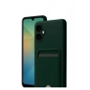 Mey İthalat®  Samsung Galaxy A07 4G Kelvin Kartvizitli Silikon - Koyu Yeşil