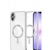 Mey İthalat®  Samsung Galaxy A07 4G Kross Magneticsafe Kapak - Gümüş
