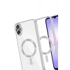 Mey İthalat®  Samsung Galaxy A07 4G Kross Magneticsafe Kapak - Gümüş