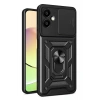 Mey İthalat®  Samsung Galaxy A07 4G Pars Lens Yüzüklü Silikon - Siyah
